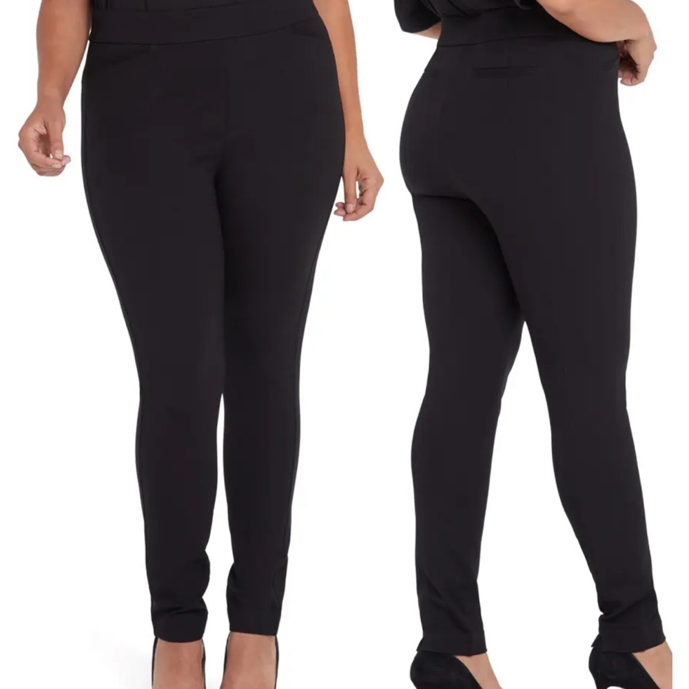 NYDJ Black Alina Leggings Pull On Elastic Waist Sz 18